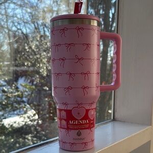 Manna Pink Bow Stainless Steel Tumbler
